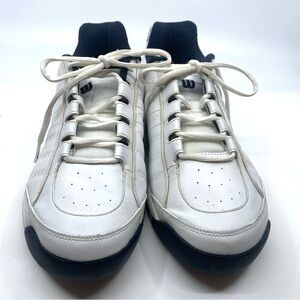 Wilson Men's White and Blue Sneakers